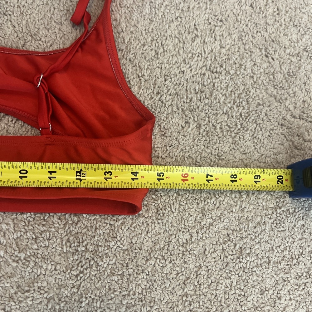 Red Ris-k Discovery Cutout Bikini Top Size large - Picture 4 of 6